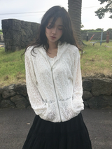 レースフーディージップアップ