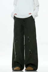 Paint Splatter Adjustable Cargo Pants