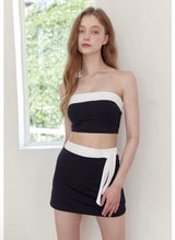 Belted Top & Bottom Set Black