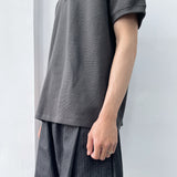 ワッフル ヘンリー リラックスド Tシャツ