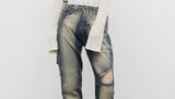 [NONCODE] Ponyan Washing Damage Pants