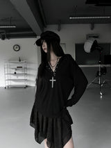  dotto loose-fit snap hoodie T (3color)