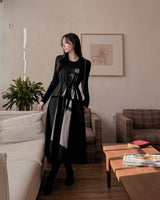 Layered long one piece