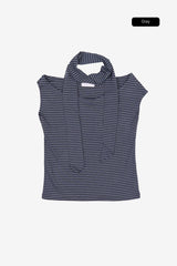Thira stripe 2-way tee
