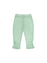 BUTTON LACE CAPRI PANTS / MINT