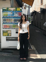 メイベル ユーティリティ カーゴ セミ ワイド ロング ブーツカット パンツ