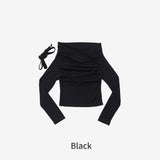 ジセンシャーリングオフショルダーTシャツ