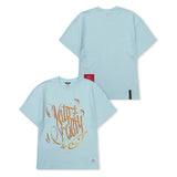 ピンスマイルセミオーバーサイズTシャツ パープル / スカイブルー