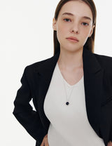26SS★ [Premium Plating] Pennysense AB(W) Coin Necklace Gold Stone