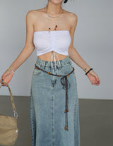 Woodball Halterneck Shirring Tube Top