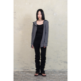 DIAGONAL HOOK N EYE RAGLAN HOODIE