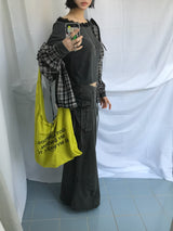 フェミニンフラットネックロングTシャツ