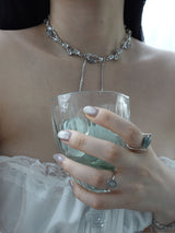 [s.steel] crystal drop chocker | 크리스탈 드롭 초커 목걸이