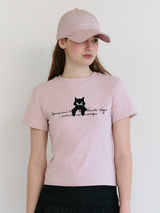 ローラキャットフレンズTシャツ ピンク