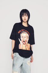 24FW SCREAM BOY LETTERING BABY FACE SHORT SLEEVE T-SHIRT BLACK