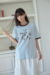 26SS★ Cats Music Ringer Short Sleeve Tee