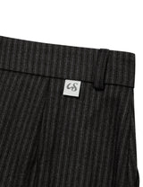 ストライプ プリーツ パンツ(CHARCOAL)