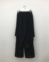 スリットプリーテッドスカートパンツ (2color)