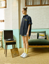 イエロードリームスターソフトネイビー半袖シャツ [Unisex]