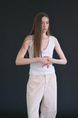 T/T Corsage sleeveless top (white)