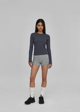 [B-BASIC] Standard Round Long Sleeve T-Shirt 2SIZE