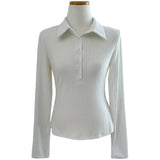 Classic Curve Semi-Slim Fit Collar Long Sleeve Bone T-Shirt (3 Colors)