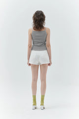 KIRSH PLAIN SQUARE NECK SLEEVELESS - MELANGE GRAY   