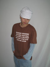 ルック ストライプ レイヤード ロングスリーブ Tシャツ (3 Colors)