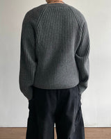 Bark Zipper Round Knit