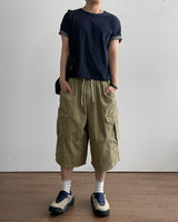 Turnback Cropped Roll-up Short Sleeve T