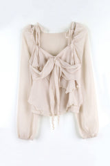 Sage chiffon blouse