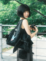 [Medium/Nylon]ボウショルダーバッグ (Black)