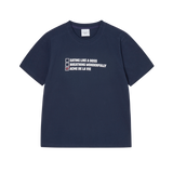 25SS チェックリストウーマン半袖Tシャツ ダークネイビー