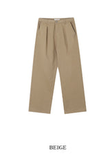 Cent Reverse Pintuck Cotton Pants