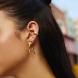 shooting star stud 14k gold plating + 925 silver earrings E064-02G