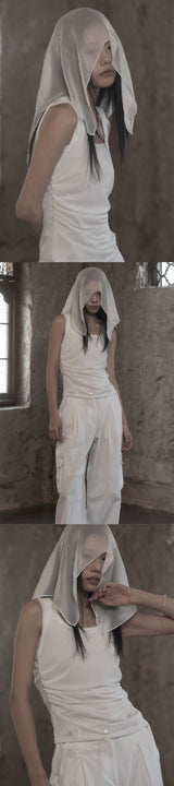 [mnem] Mesh Layered Tank (white)