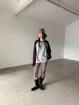 シンプル レザー ミドルブーツ