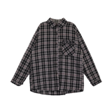 チェックフリルポケットシャツ (2 COLORS)