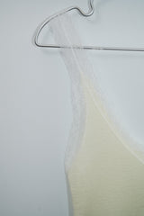 Lace Deep V-Knit (Ivory)