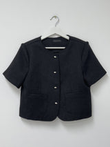 Bebe Tweed Short Sleeve Jacket