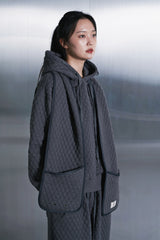 VINTAGE DIA-QUILTING HOODY (Charcoal)
