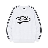 トラッカースポーティートラックVネックオーバーフィットスウェットシャツ (4color)