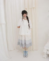 LACE LAYERED OVER KNEESOCKS / SKY BLUE