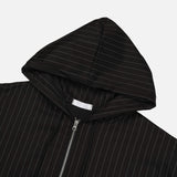 Miller cotton striped zip-up
