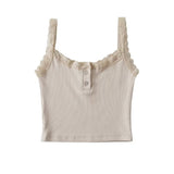 Lilac Lace Button Tank Top 231646396