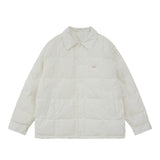 90% white duck down double-color shirt-style small lapel design down jacket