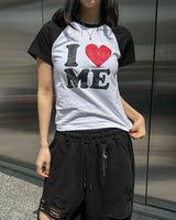 I love raglan crop short sleeve