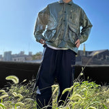 glossy stitch jacket_khaki