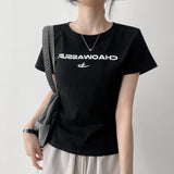 Wassup Lettering Hip Mood Stretch Short Sleeve T-shirt (2 Colors)