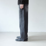 diagonal wide denim